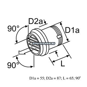 ��������� ���������� 90* d=55�� (�������), 101625